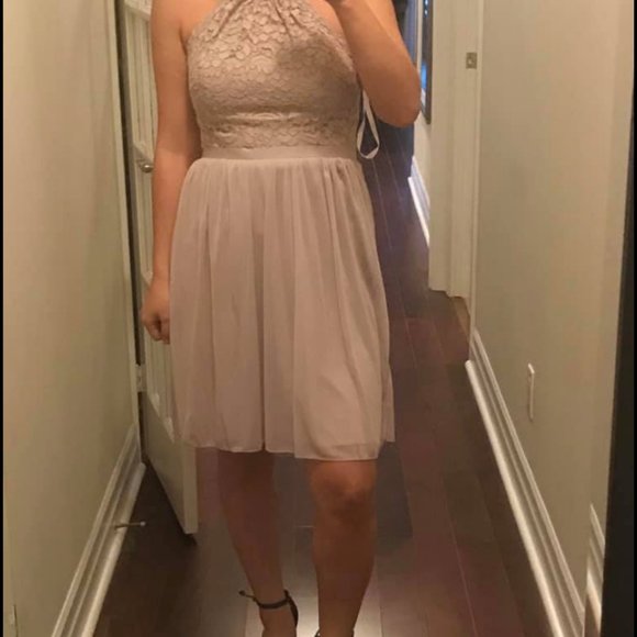 Bridesmaid Dress in Biscotti Davids Bridal - Picture 1 of 5